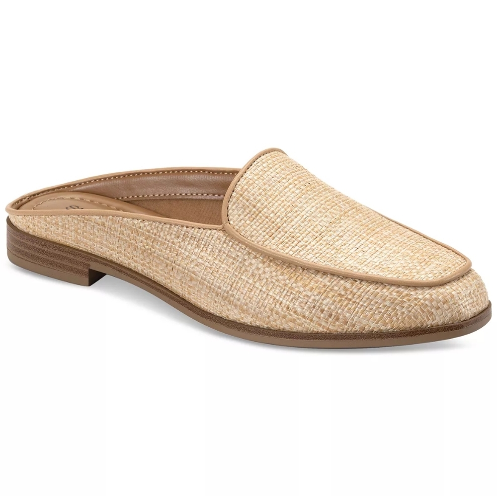 Style & CO Women's Unity Natural Raffia Slip-On Mule Flats Size 9.5